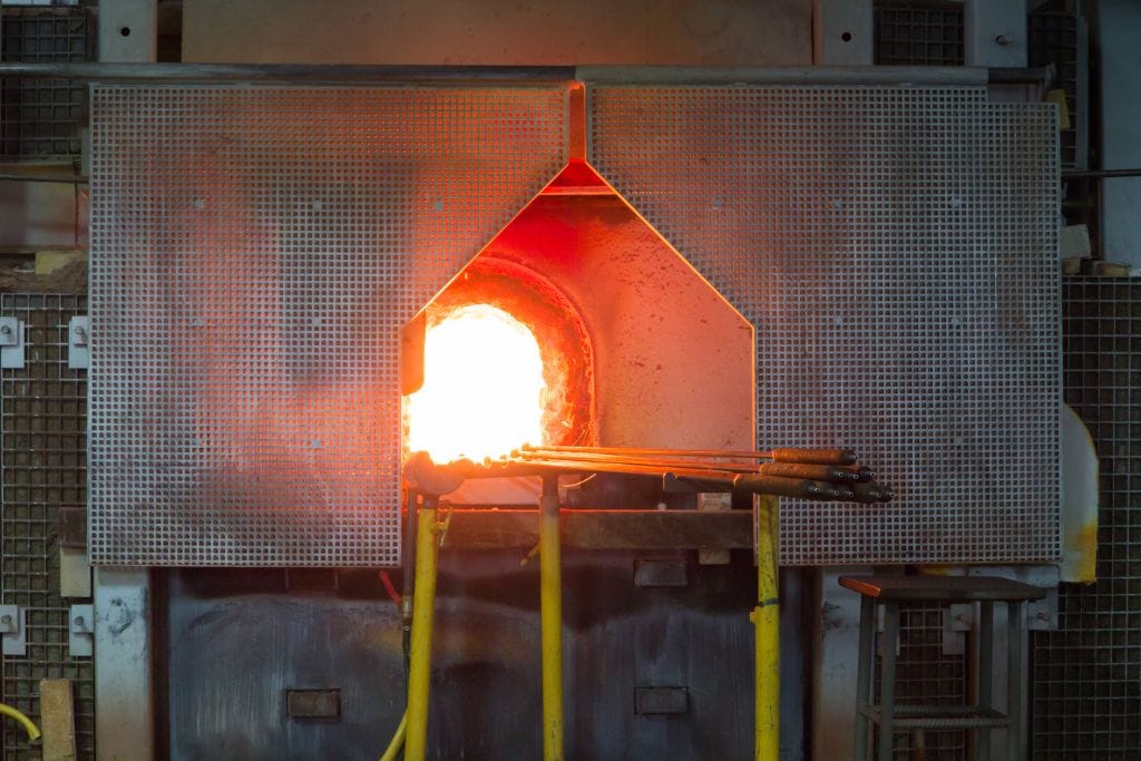 Rozgrzany piec komorowy